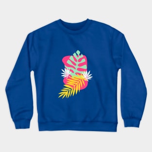 Tropical Palms - Pink Crewneck Sweatshirt